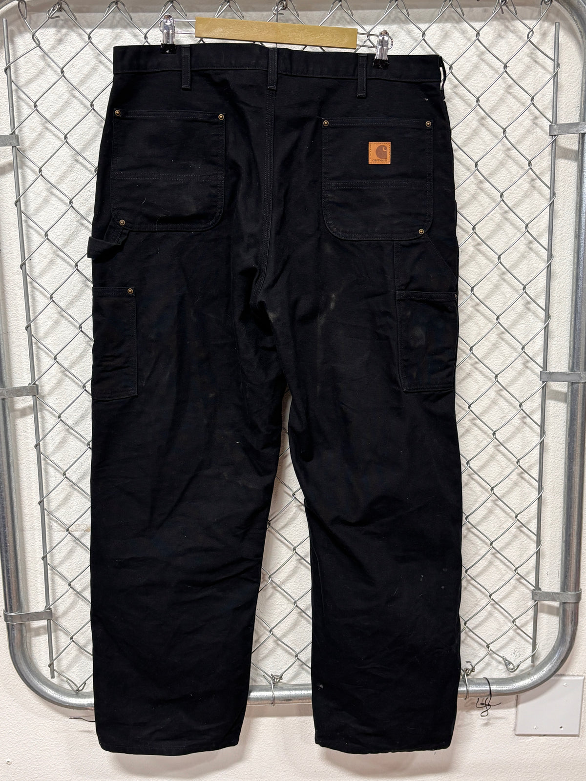 Carhartt Black Double Knee Carpenter Pants Size 38x31