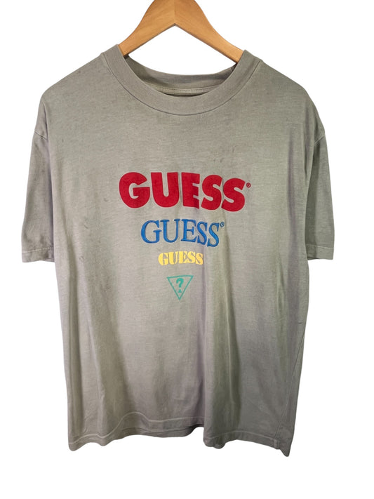 Vintage 00's Guess Classic Logo Graphic Tee Size Large