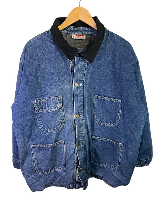 Vintage Bob Barker Prison Denim Work Chore Jacket Size Large