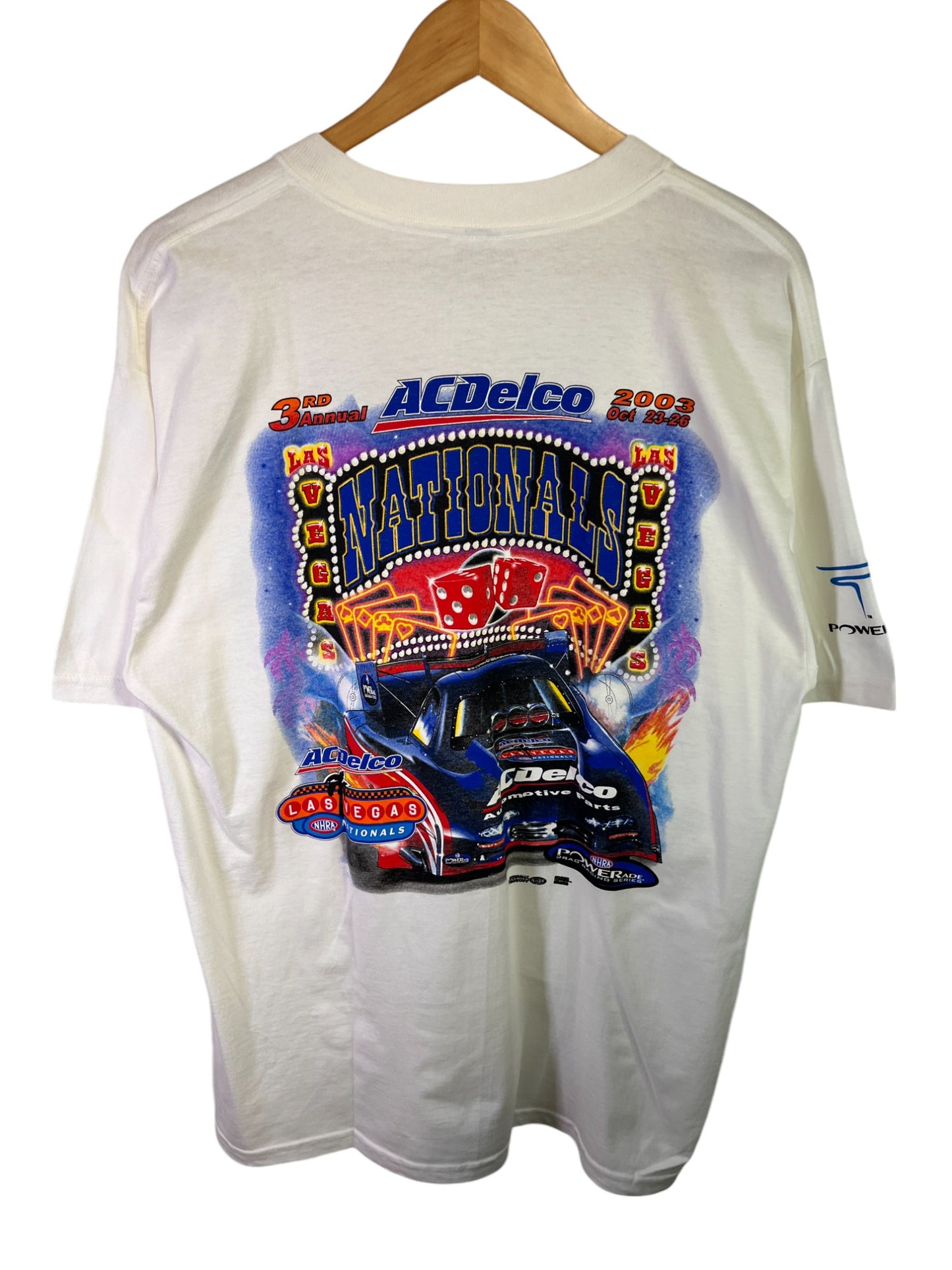 Vintage 00's AC Delco Funny Car Racing Graphic Tee Size Large