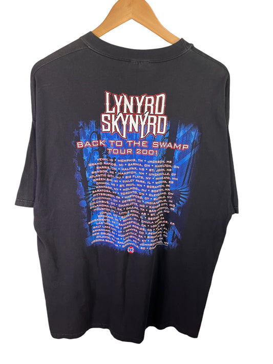 Vintage 2001 Lynyrd Skynard Back to the Swamp Tour Tee Size XL