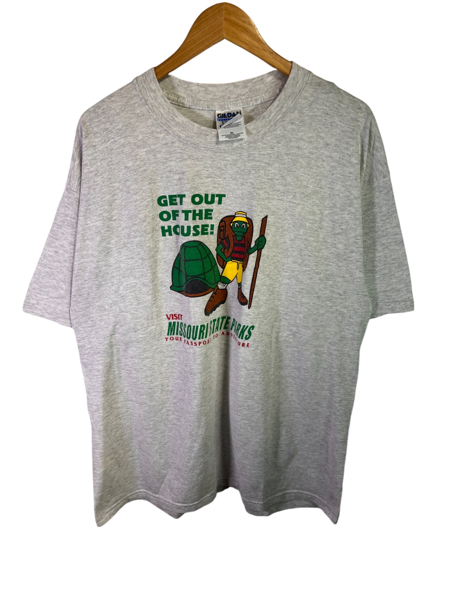 Vintage 90's Get Out of the House Missouri Parks Graphic Tee Size XL