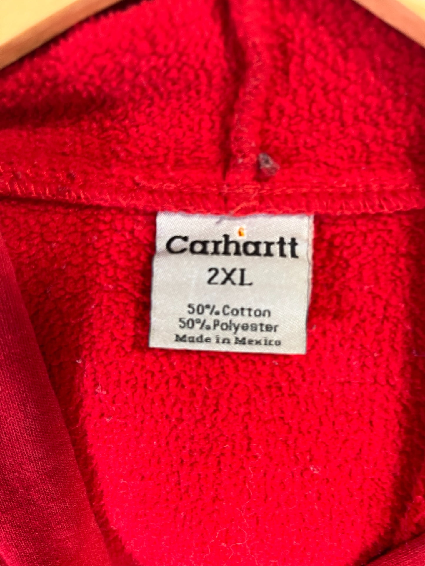 Vintage 00's Carhartt Classic Red Pullover Hoodie Size XXL