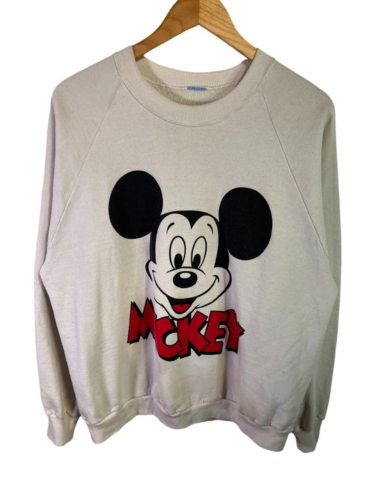 Vintage 90's Mickey Mouse Disney Big Print Graphic Crewneck Size Large