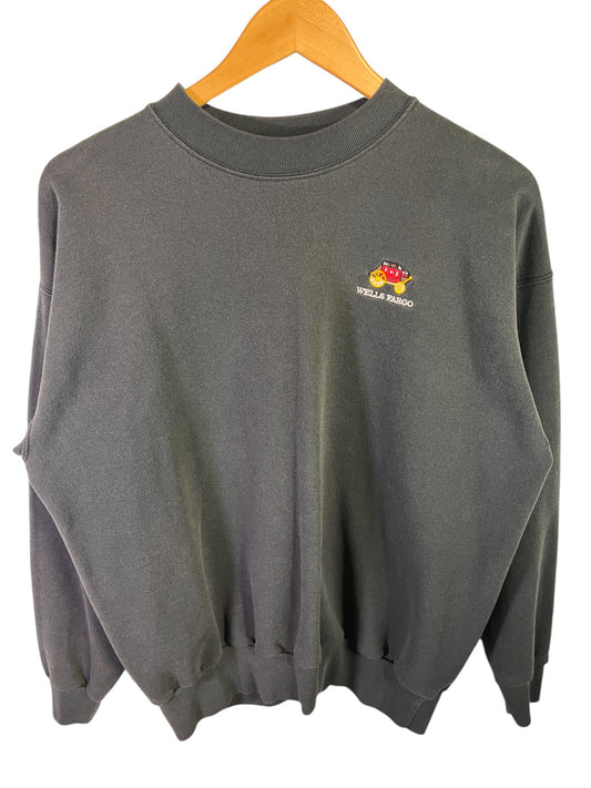 Vintage 90's Wells Fargo Embroidered Crewneck Sweater Size Large