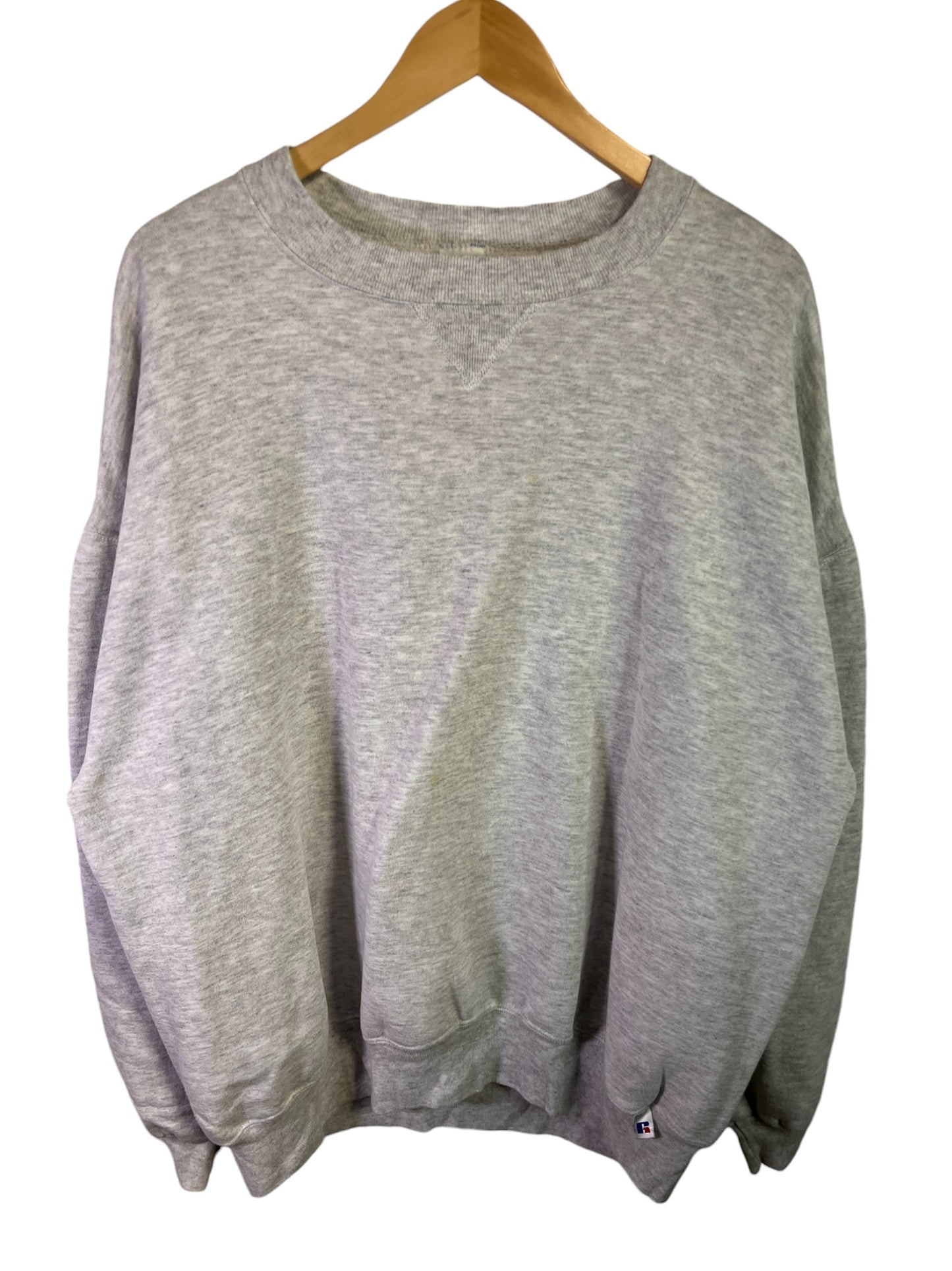 Vintage 90's Russell Athletic Blank Grey Crewneck Sweater Size XXL