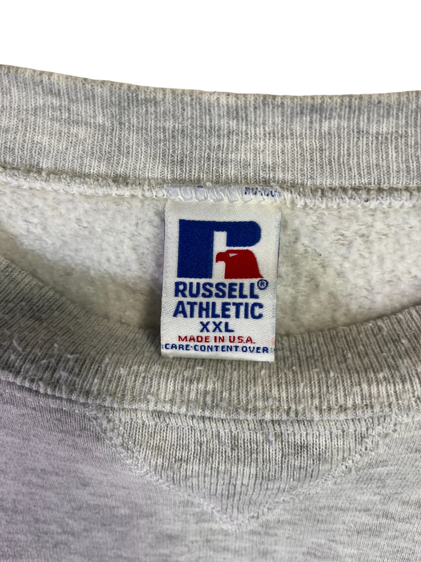 Vintage 90's Russell Athletic Blank Grey Crewneck Sweater Size XXL