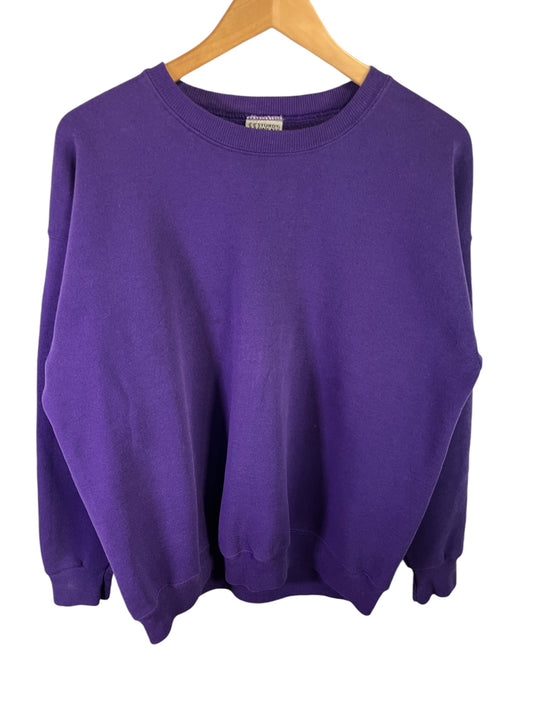 Vintage 90's Lee Blank Purple Crewneck Sweater Size Large