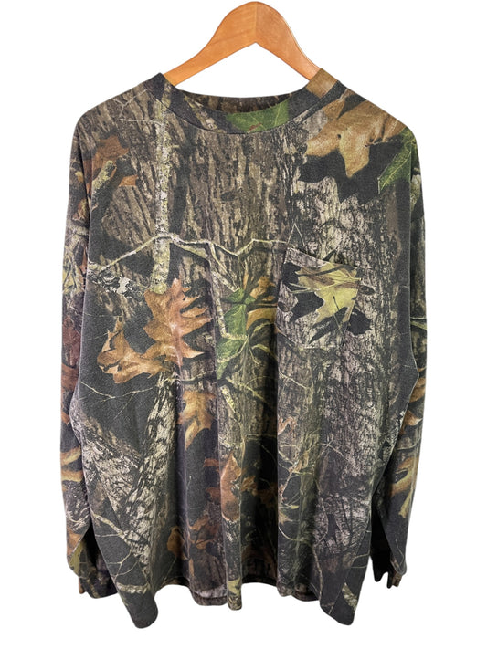 Vintage 90's Sasquatch Long Sleeve Hunter Woodland Camo Shirt Size XL