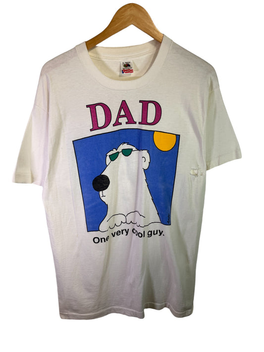 Vintage 90's Dad One Very Cool Guy Cartoon Graphic Tee Size XL