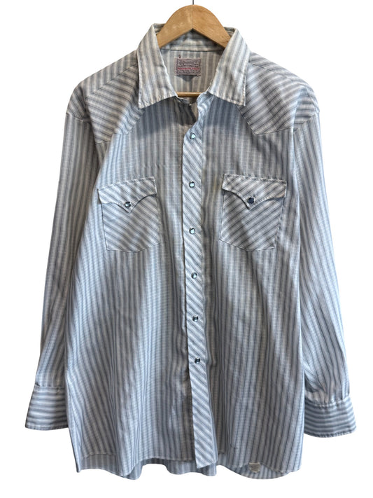 Vintage H Bar C Pearl Snap Button Up Western Shirt Size XL