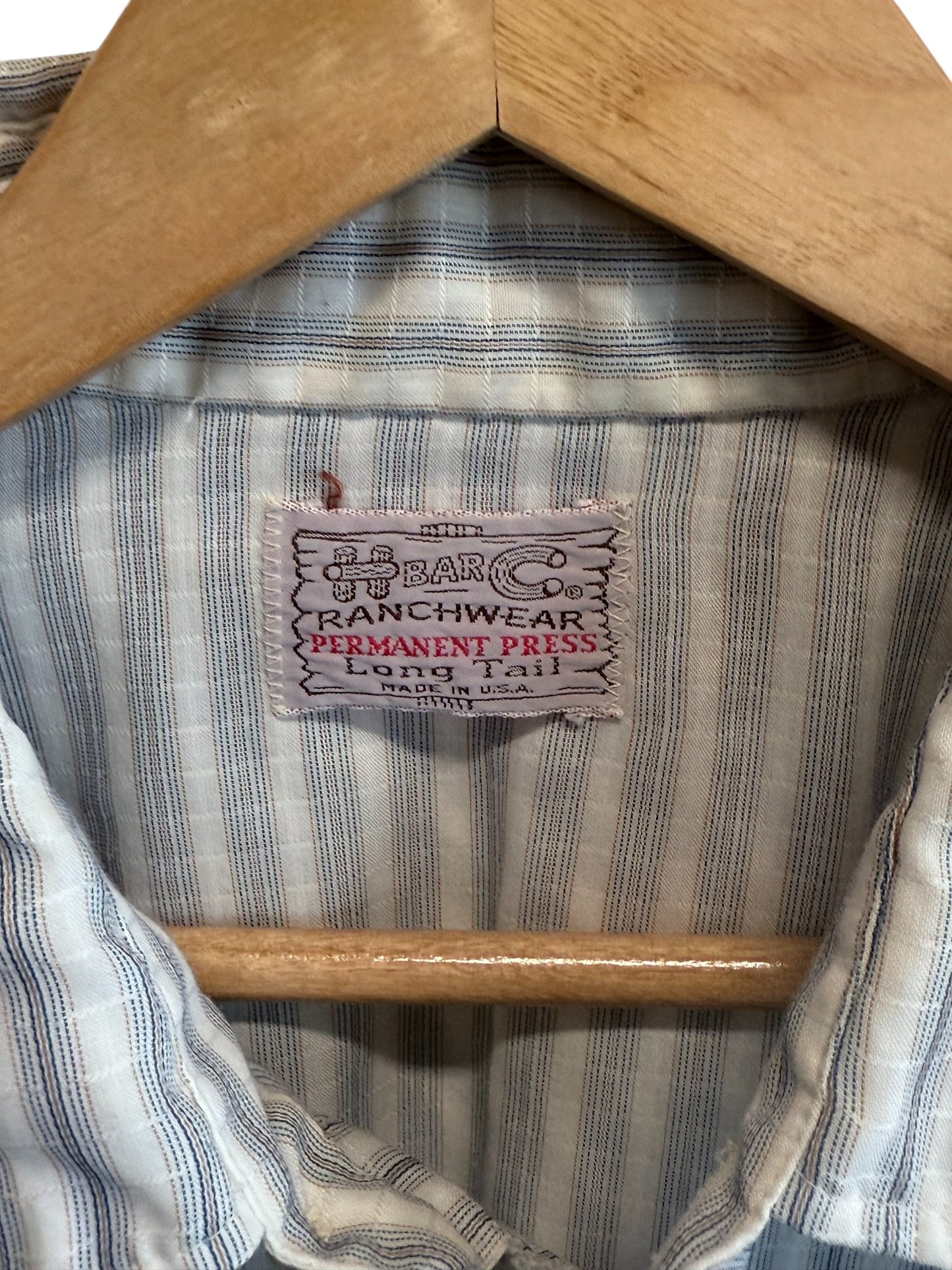 Vintage H Bar C Pearl Snap Button Up Western Shirt Size XL