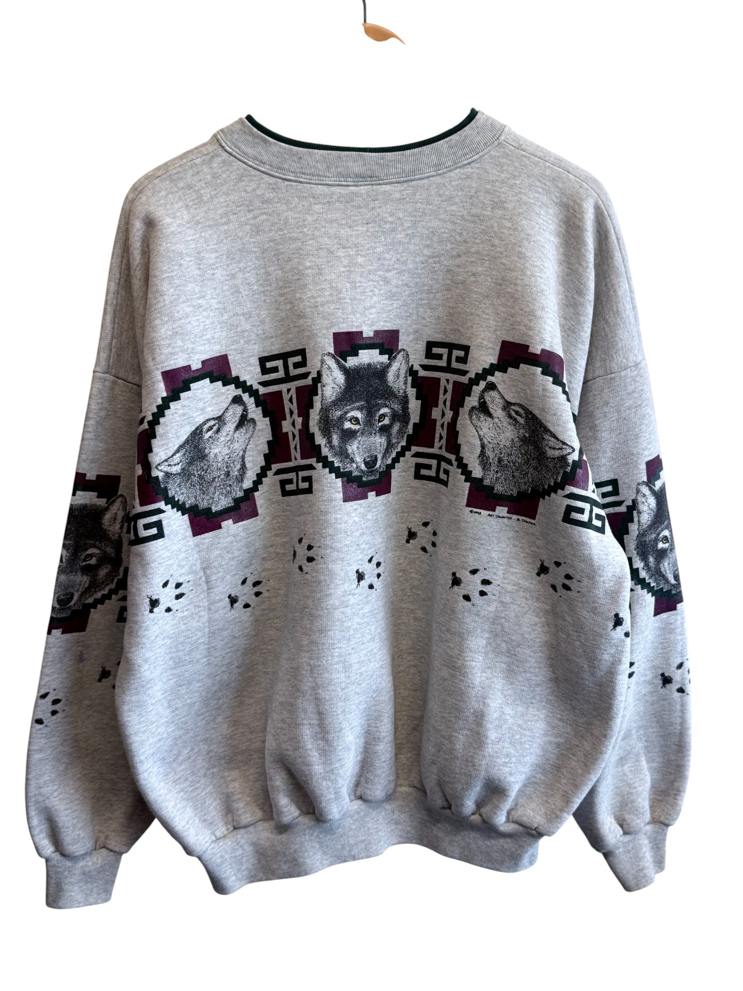 Vintage 90's Wolf Pack Nature Graphic Sweater Size XXL