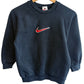 Vintage 90's Nike Swoosh Logo Black Sweater Size XS