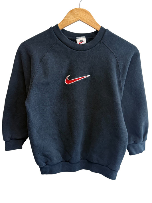 Vintage 90's Nike Swoosh Logo Black Sweater Size XS