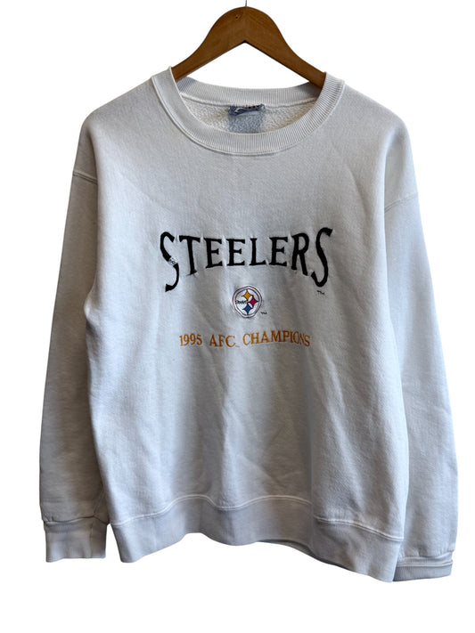 Vintage 1995 Pittsburgh Steelers AFC Champions Sweater Size Medium