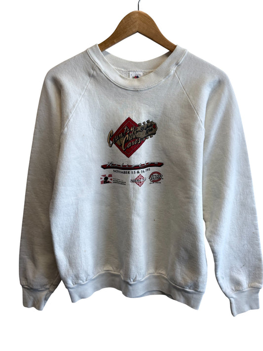 Vintage 1991 Country Music Cares Radiothon Benefit Sweater Size Large