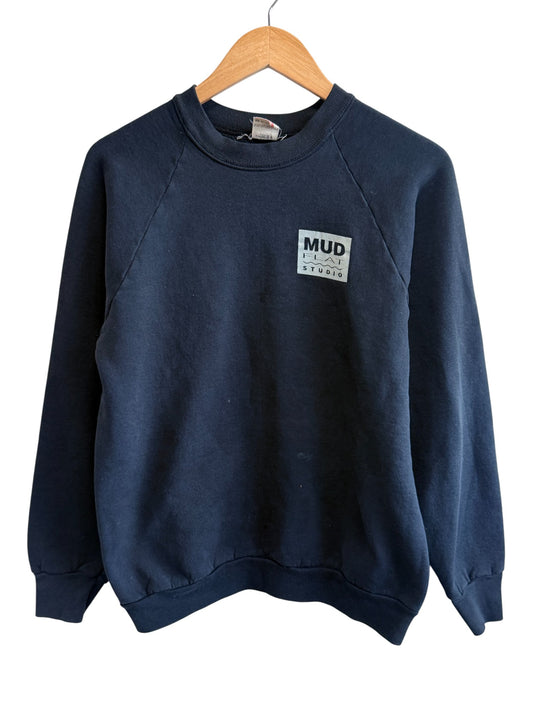 Vintage 90's Mud Flat Studio Black Crewneck Sweater Size Large