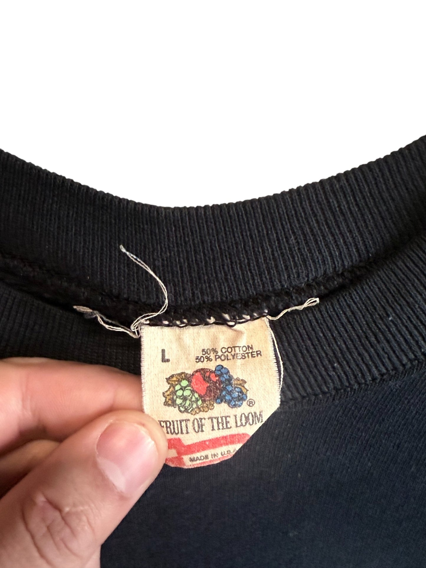 Vintage 90's Mud Flat Studio Black Crewneck Sweater Size Large