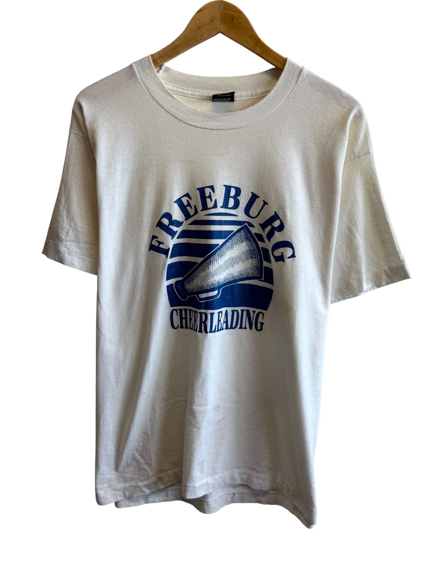 Vintage 90's Freeburg Cheerleading Graphic Tee Size Large