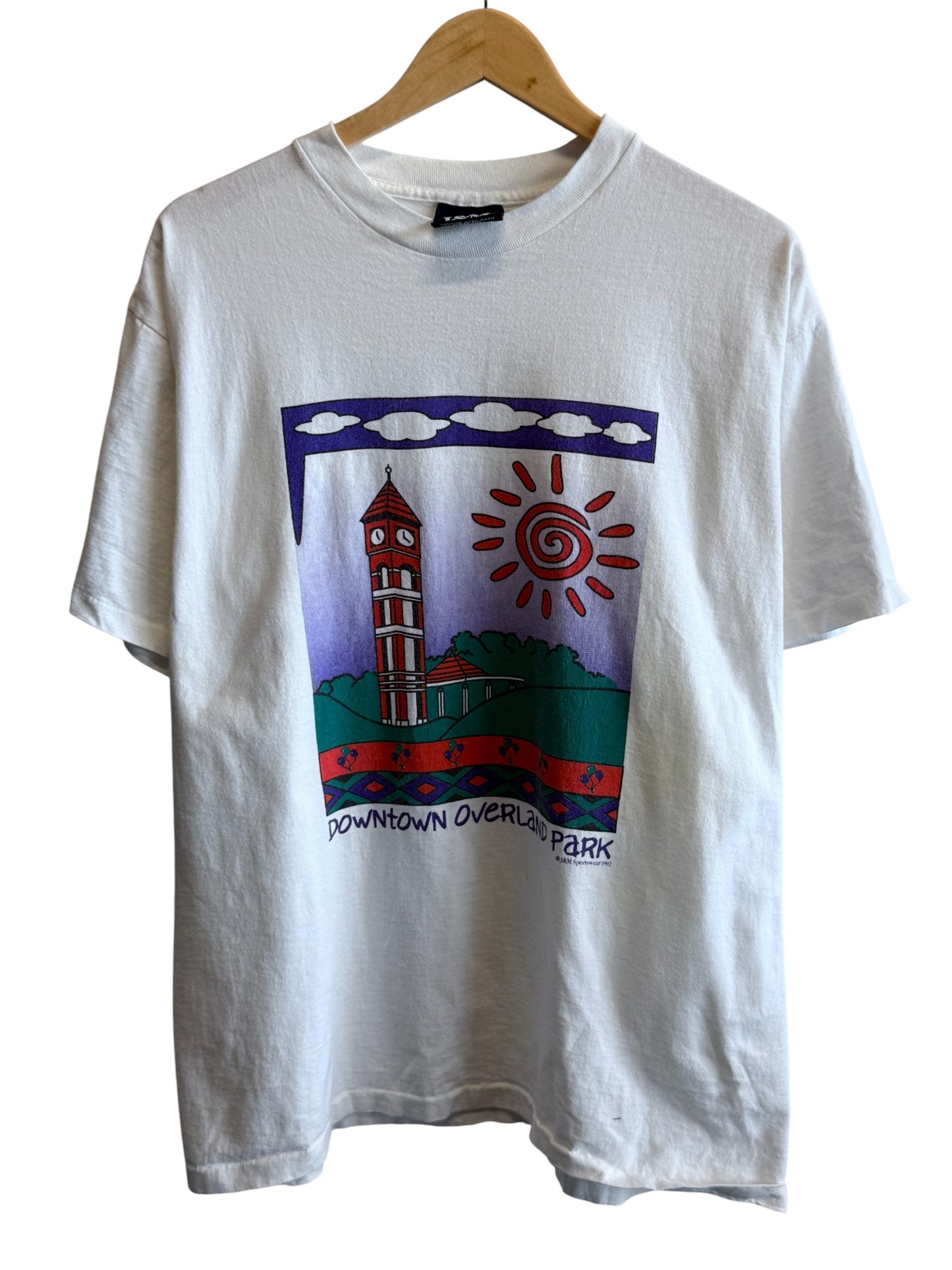 Vintage 90's Downtown Overland Park Kansas Graphic Tee Size XL