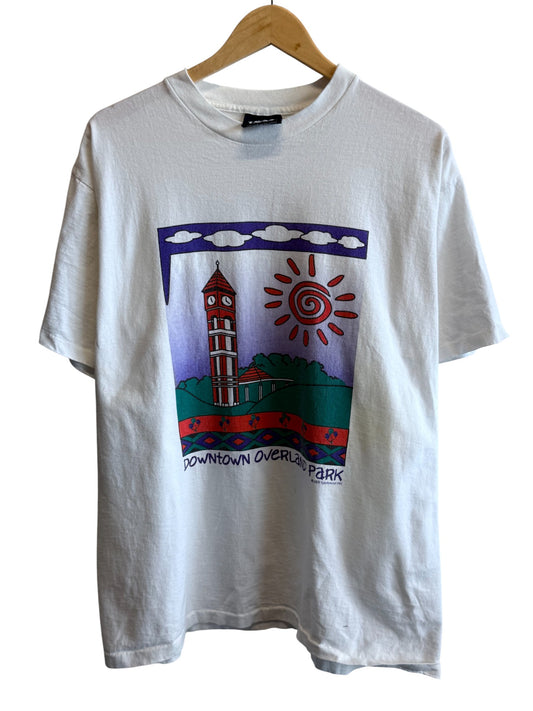 Vintage 90's Downtown Overland Park Kansas Graphic Tee Size XL