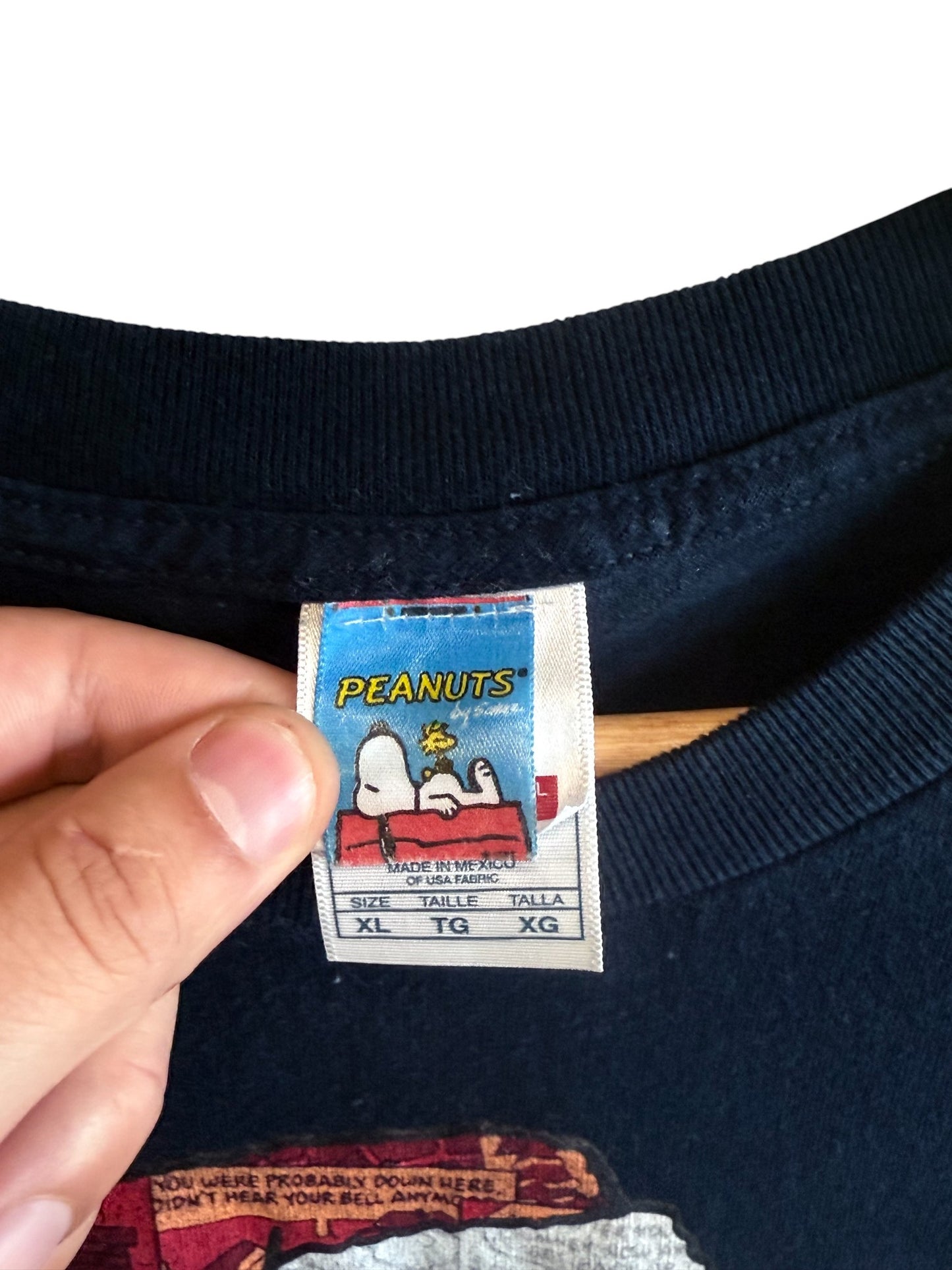 Vintage Peanuts Snoopy Have a Cool Yule Christmas Cartoon Tee Size XL