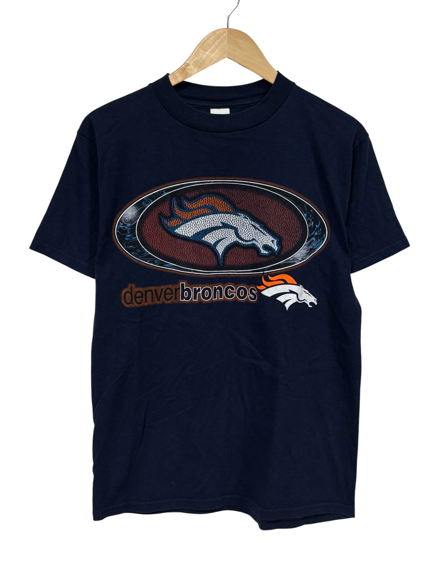 Vintage Logo 7 Denver Broncos NFL Logo Graphic Tee Size Medium