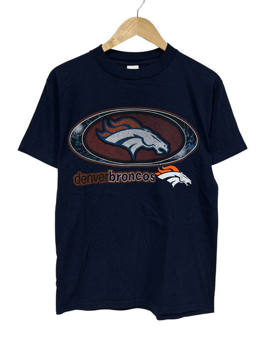 Vintage Logo 7 Denver Broncos NFL Logo Graphic Tee Size Medium
