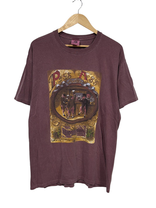 Vintage 90's Pigs Ass Porter Beer Promo Graphic Tee Size Large