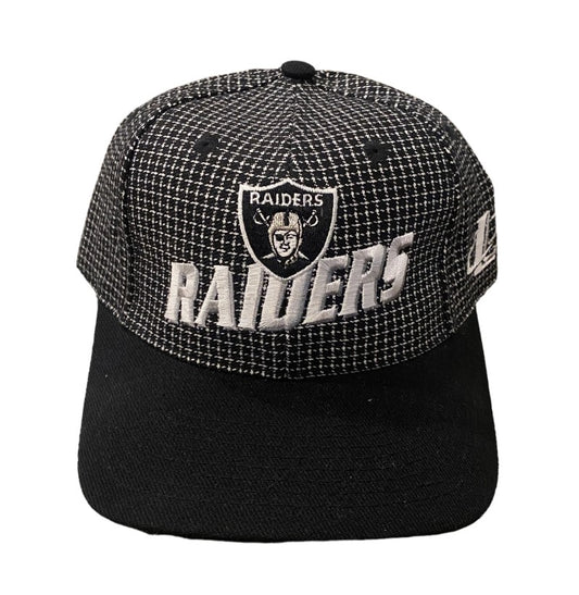Vintage 90's Logo Athletic Raiders Checkered Grid Velcroback Hat