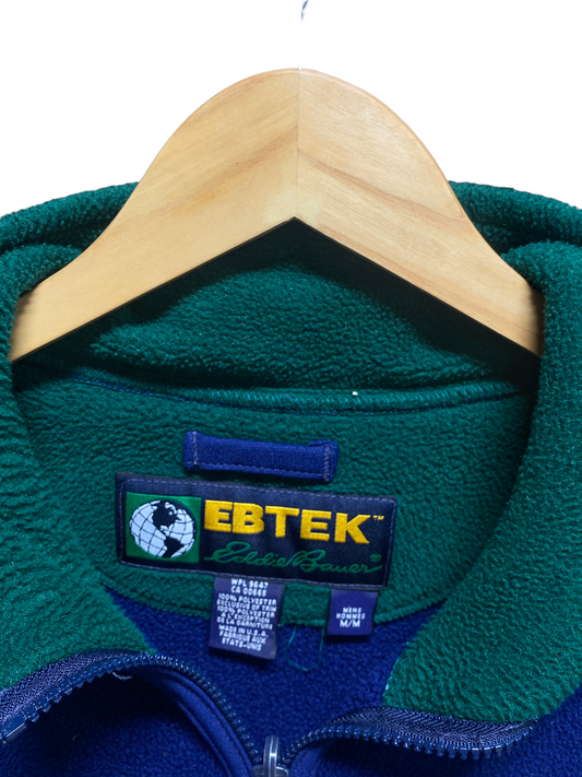 Vintage Eddie Bauer EBTEK Color Block Fleece Vest Size Medium
