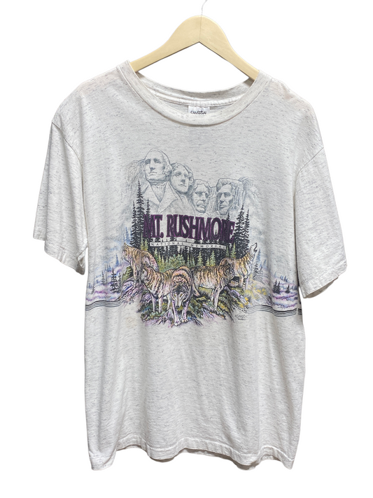 Vintage 90's Mount Rushmore Nature All Over Print Tee Size Large