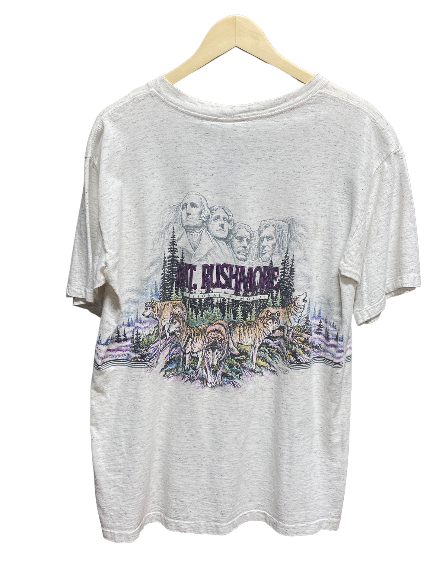 Vintage 90's Mount Rushmore Nature All Over Print Tee Size Large