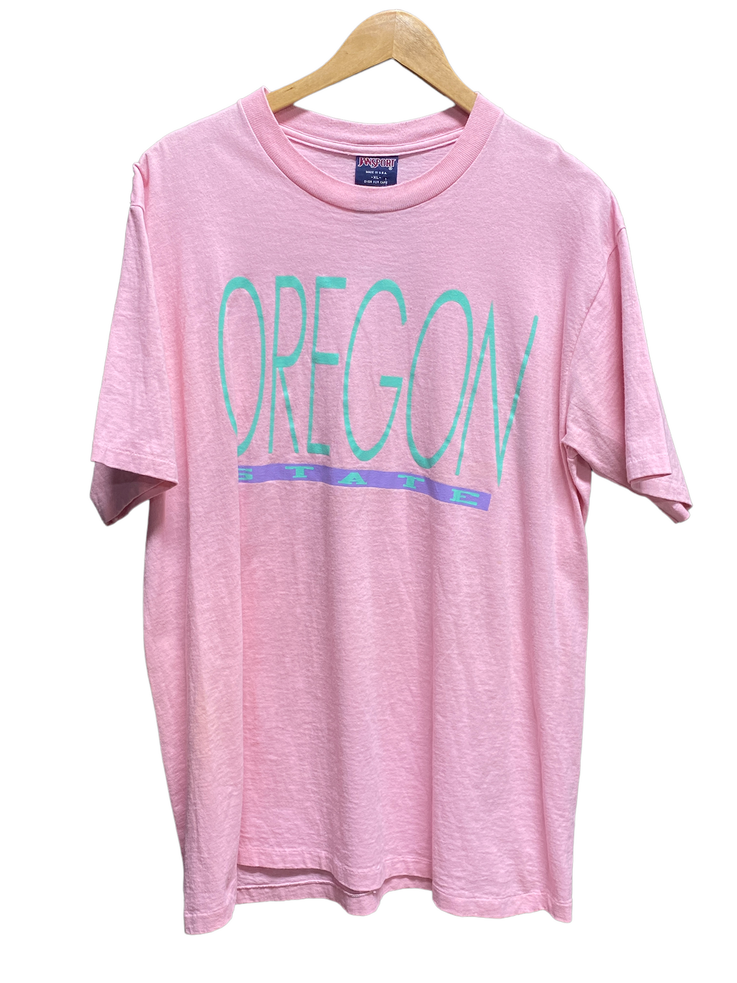 Vintage 90's Jansport Pink Oregon State Tee Size XL
