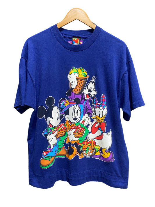 Vintage 90's Disney Characters Fruit Basket Graphic Tee Size XL