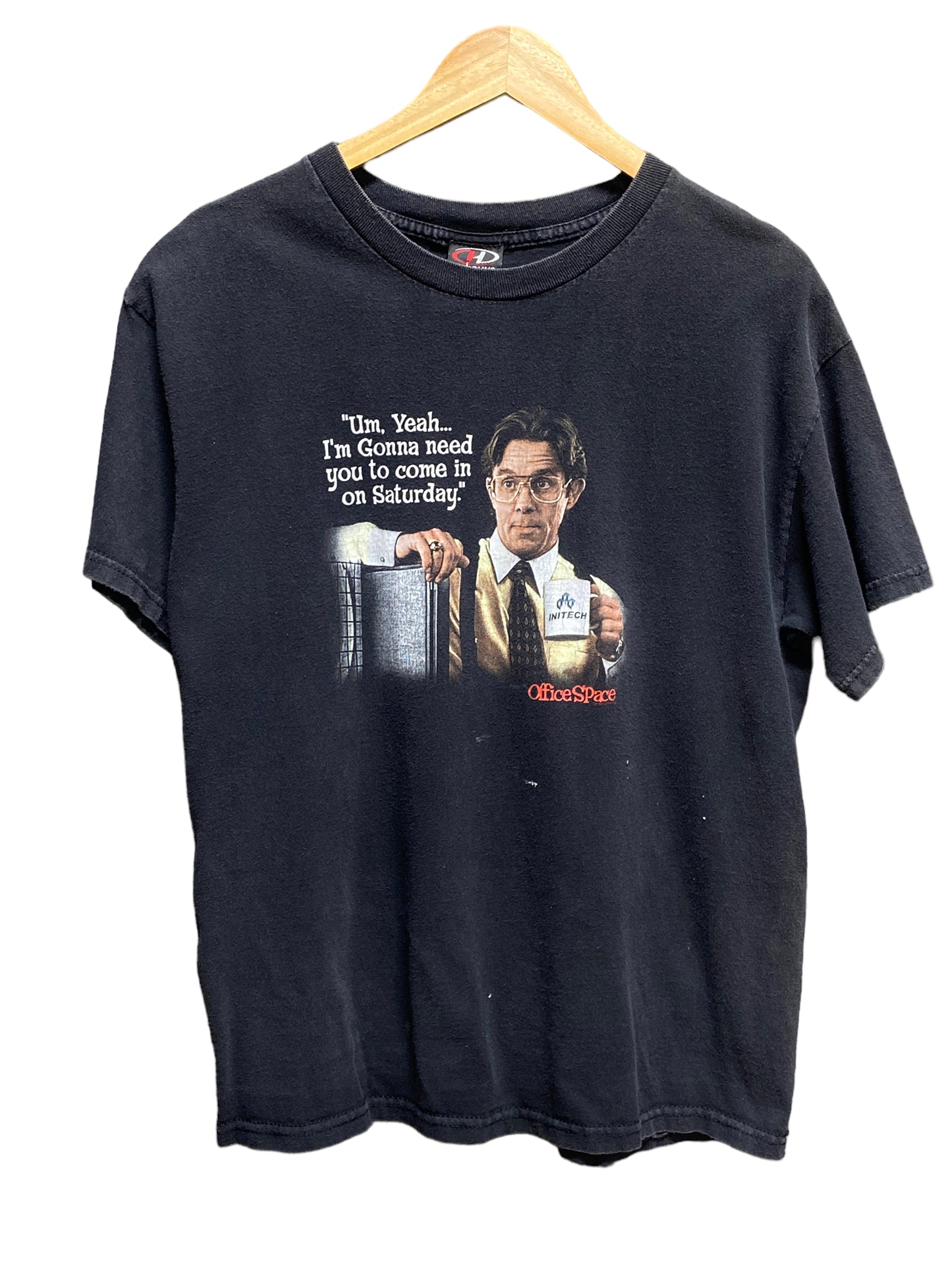 Vintage 00's Office Space Lumberg Come in on Saturday Tee Size Large