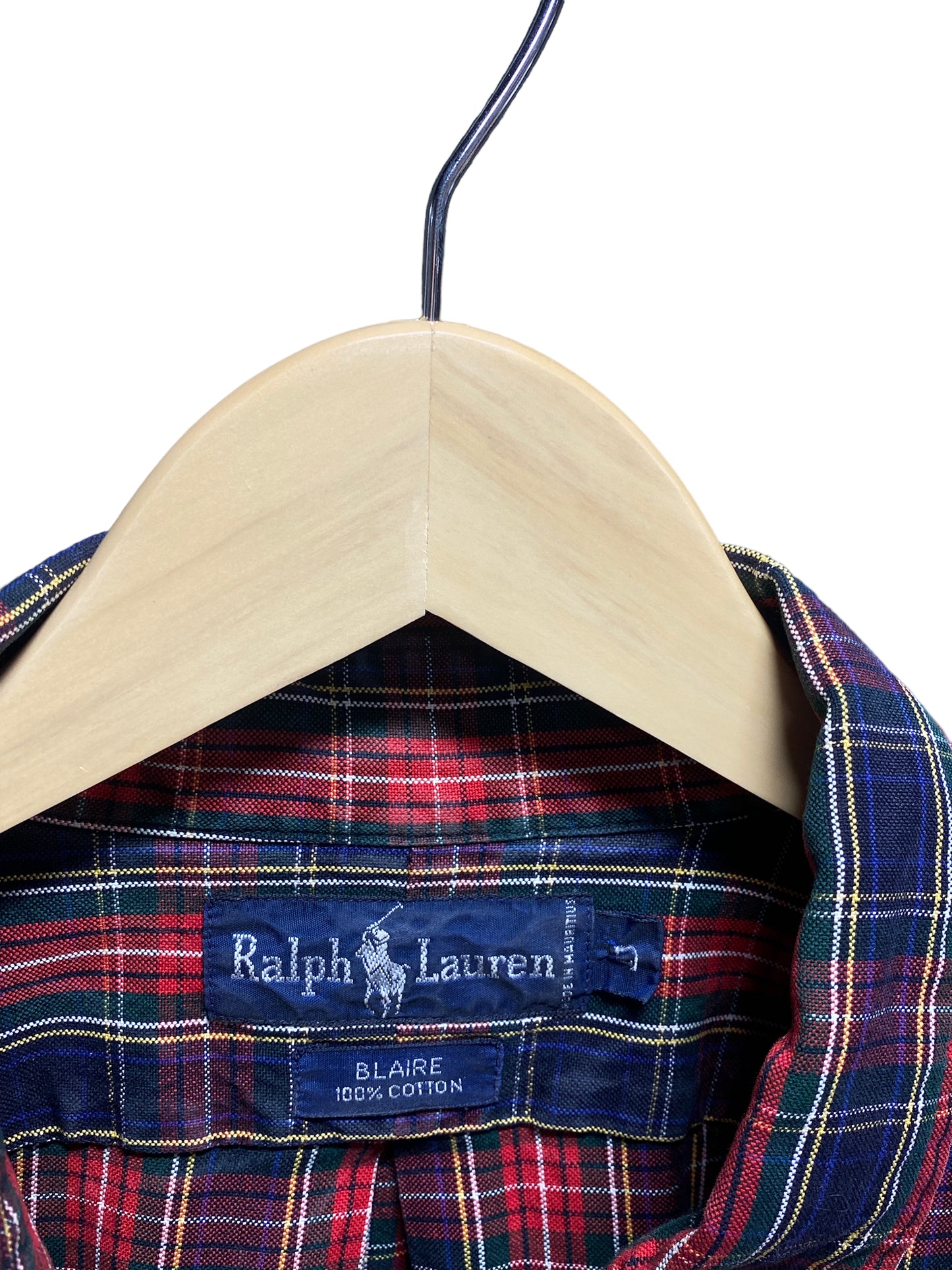 Vintage Polo Ralph Lauren Plaid Button Up Shirt Size Large