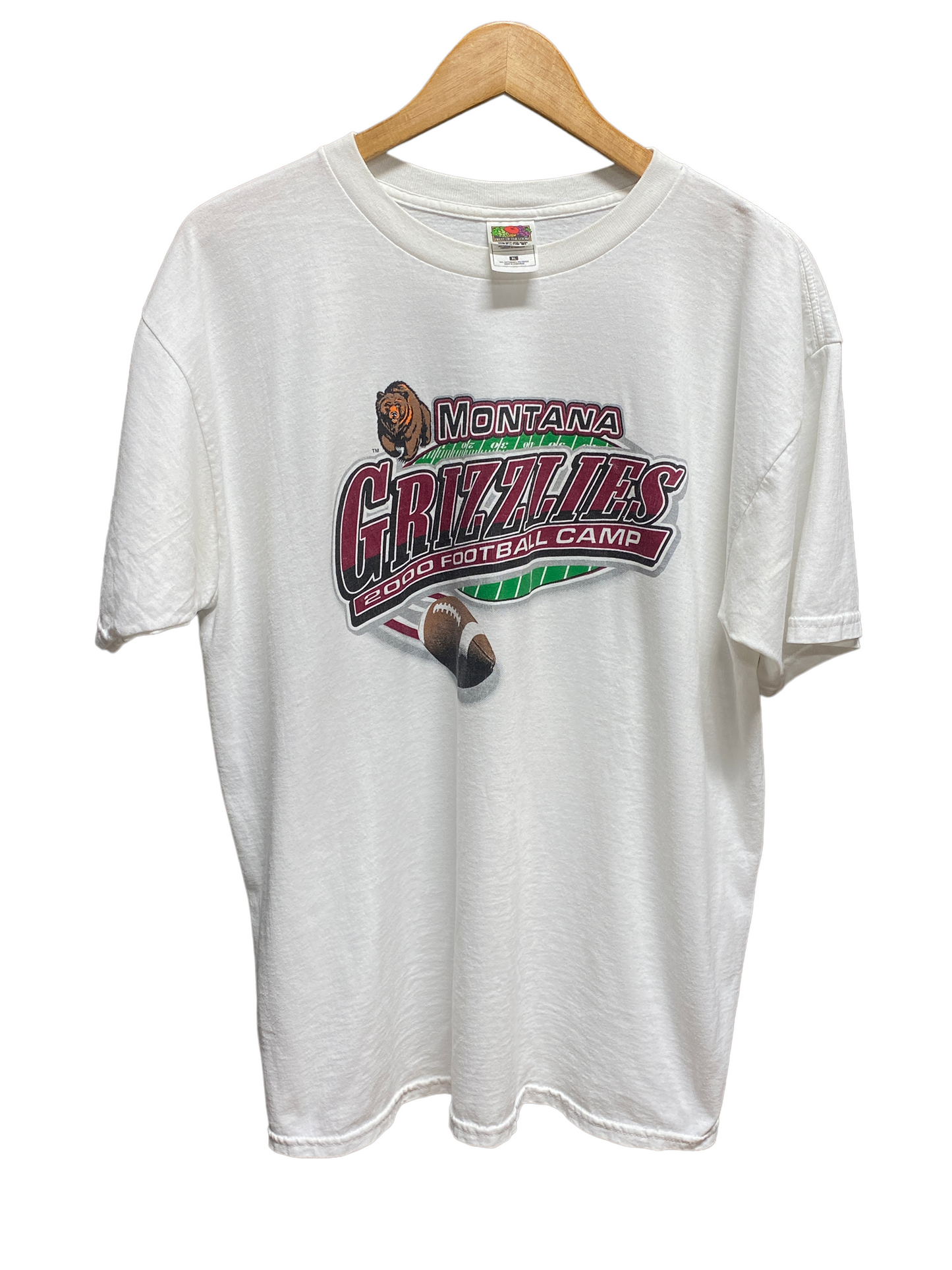 Vintage 2000 Montana Grizzlies Football Camp Tee Size XL