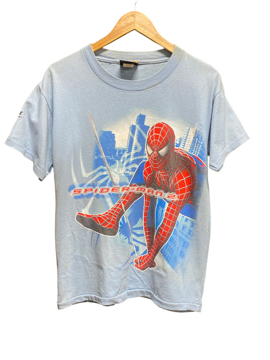 2004 Spiderman 2 Movie Promo Graphic Tee Size Medium