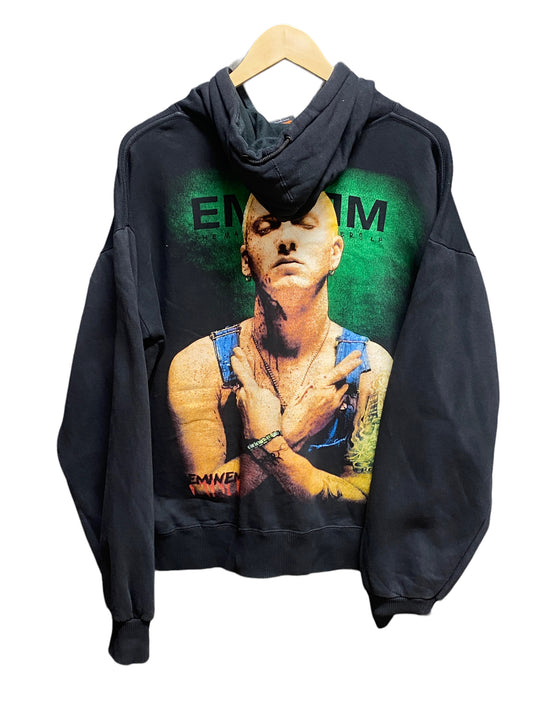 Vintage 00's Eminem Marshall Mathers LP Parking Lot Portrait Hoodie Size Large