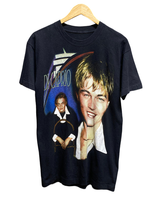 Vintage 90's Leonardo DiCaprio Parking Lot Portrait Tee Size Medium