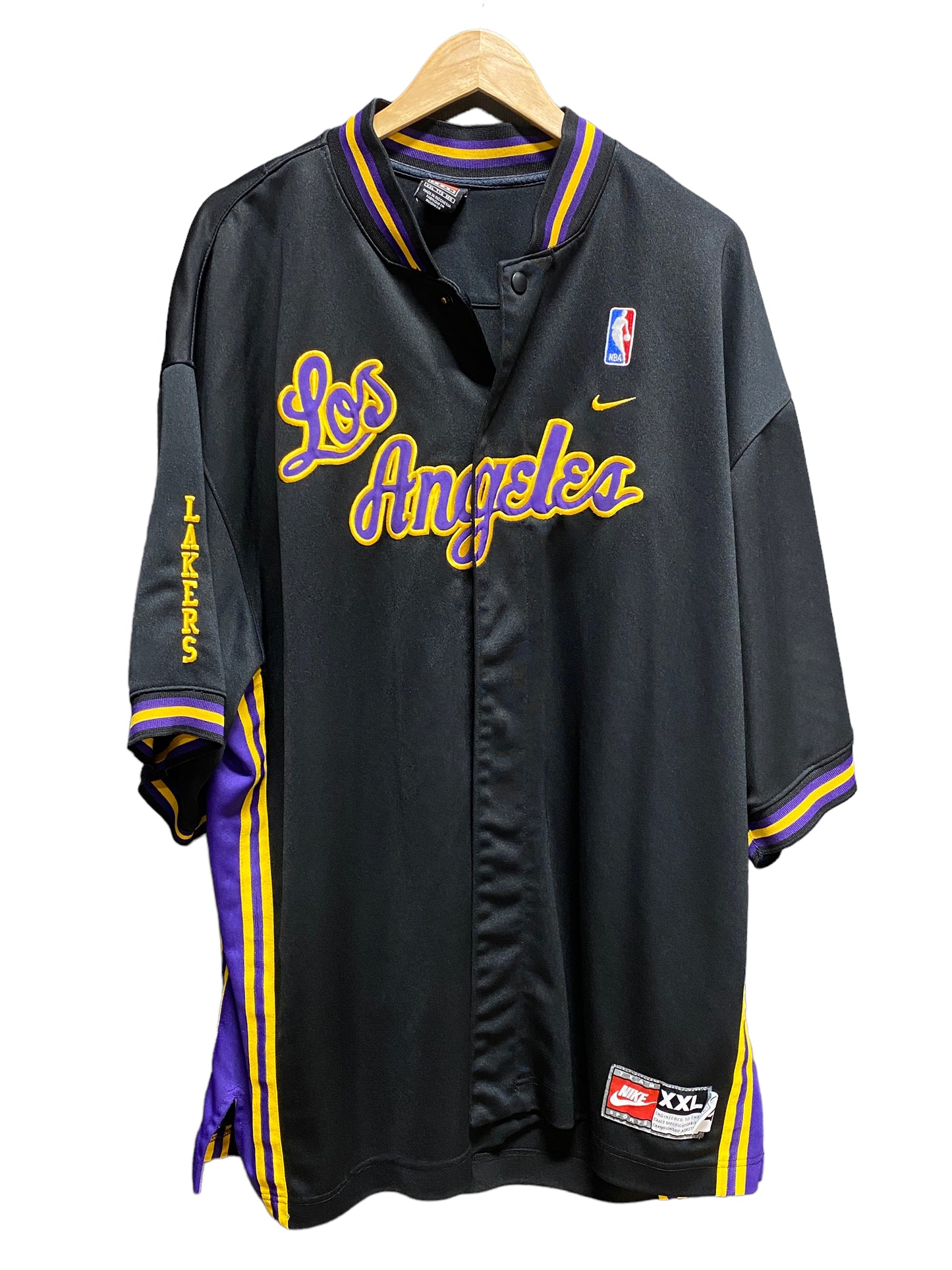 Vintage Nike Los Angeles Lakers Script Shooting Warm Up Shirt Size XXL