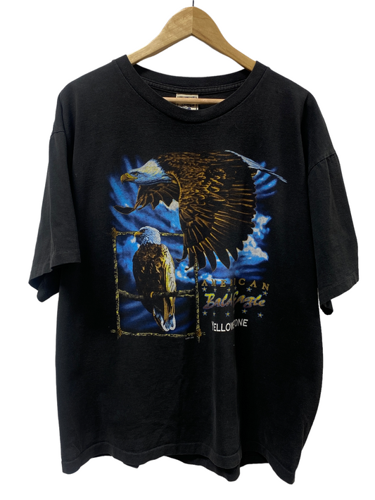 Vintage 1997 Yellowstone Bald Eagle Graphic Tee Size XL