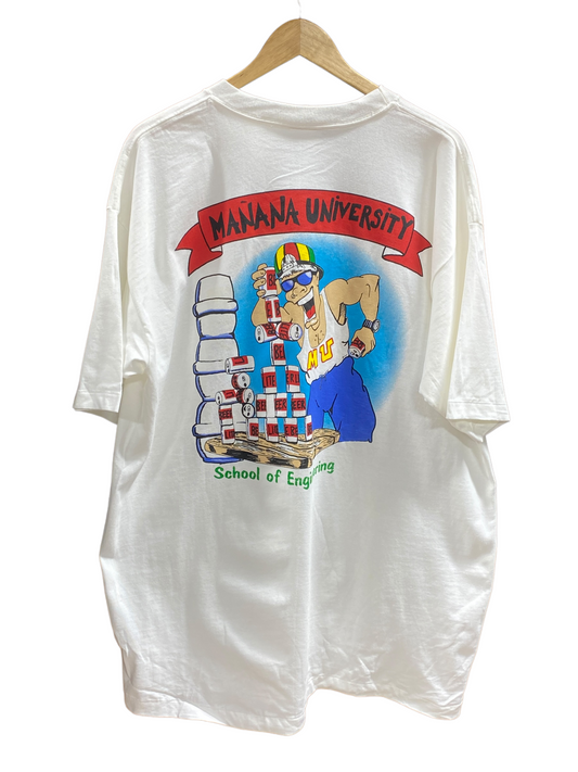 Vintage 90's Senor Lopez Manana University Graphic Tee Size XXL (New)