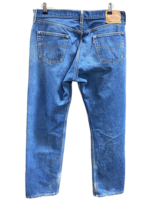 Vintage Levi 501XX Made in USA Medium Wash Denim Jeans Size 34x30