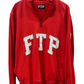 FTP Arc Logo Spellout Quarter Zip Sweater Size XL