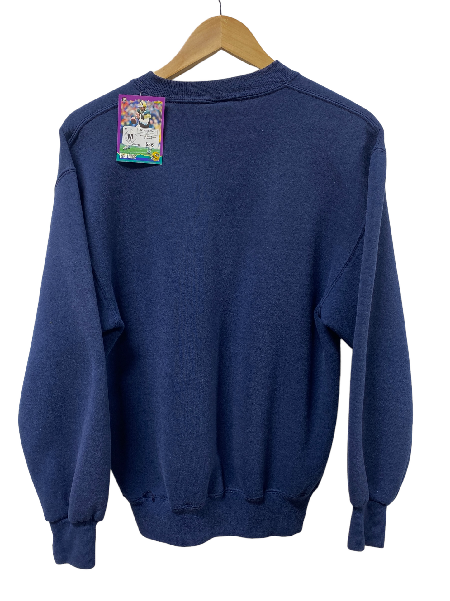 Vintage 90's Russell Athletics Blue Blank Crewneck Sweater Size Medium