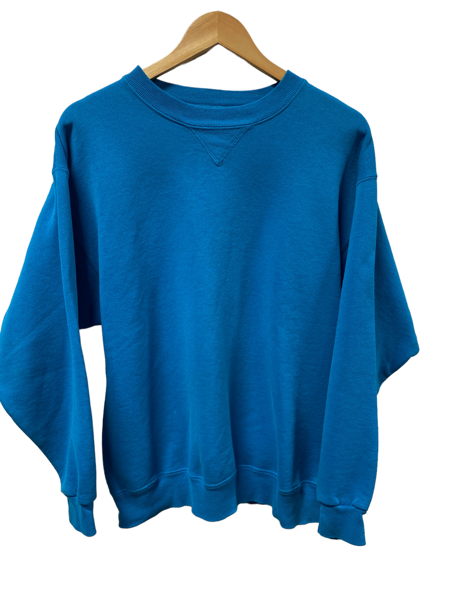 Vintage 90's Blank Blue Crewneck Sweater Size Medium