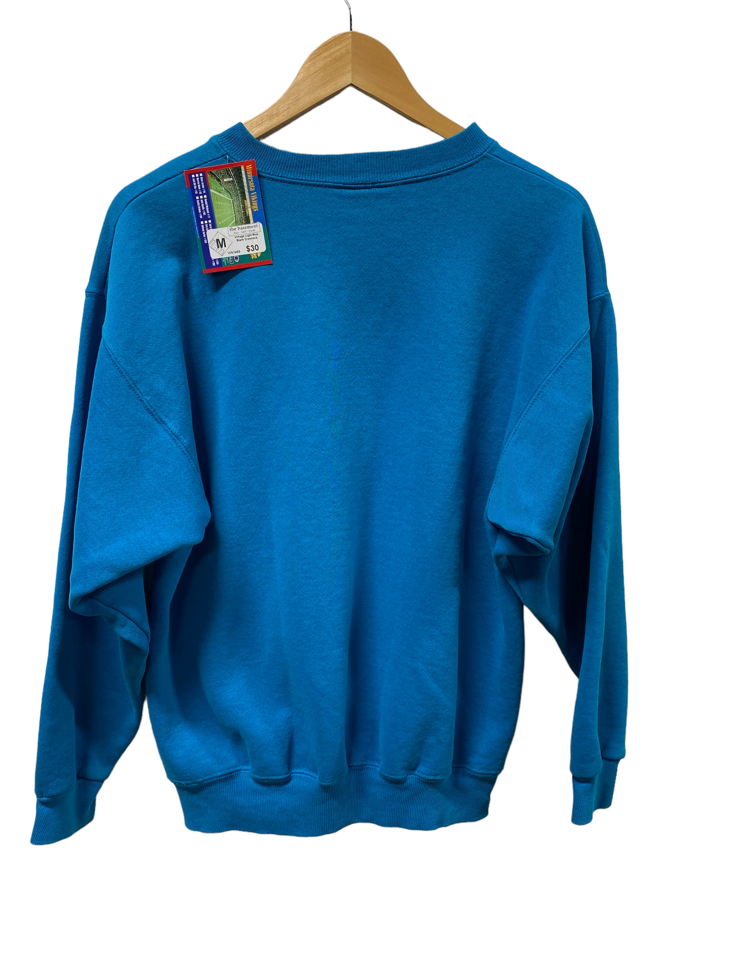 Vintage 90's Blank Blue Crewneck Sweater Size Medium